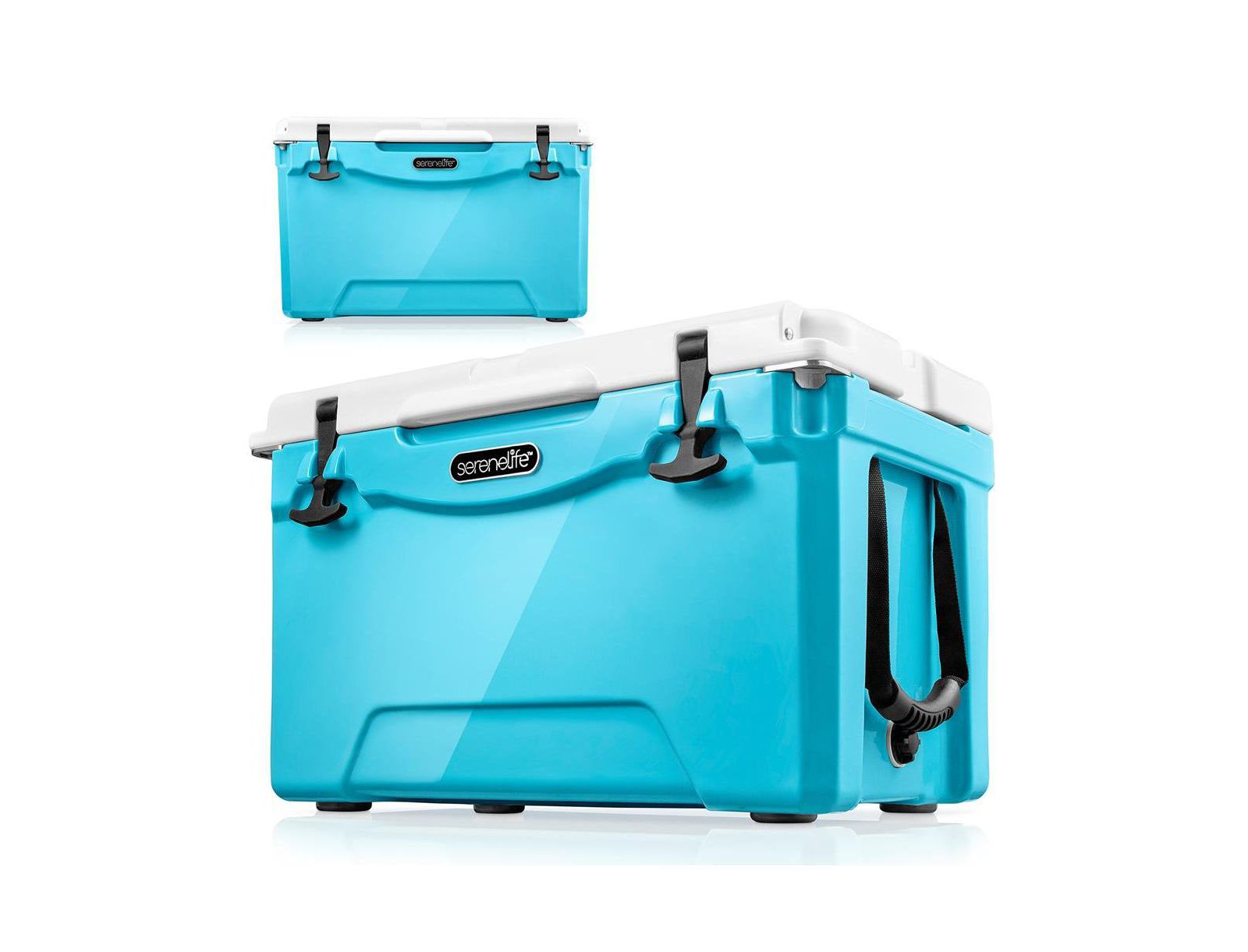 SereneLife 50-Quart Portable Cooler Box, Holds Up to 63 Cans