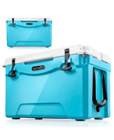 SereneLife 50-Quart Portable Cooler Box, Holds Up to 63 Cans