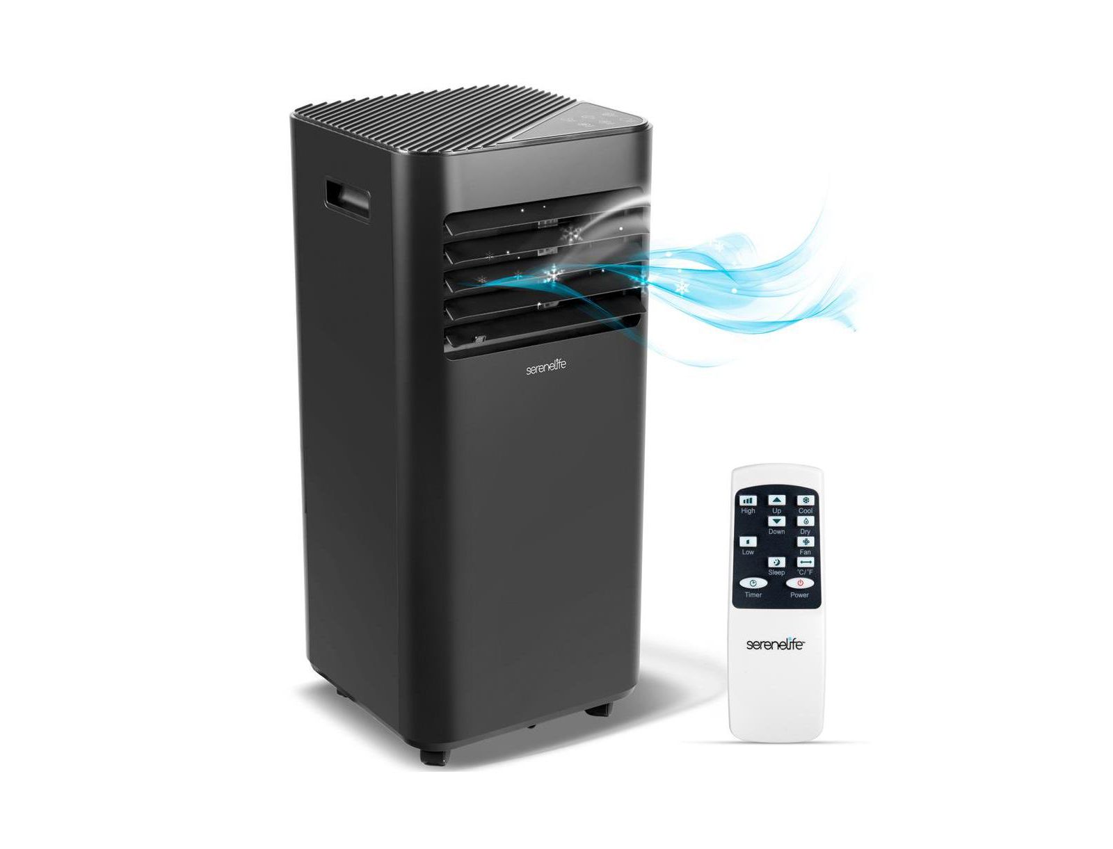 Портативный кондиционер SereneLife, 10000 BTU, режимы осушителя и вентилятора