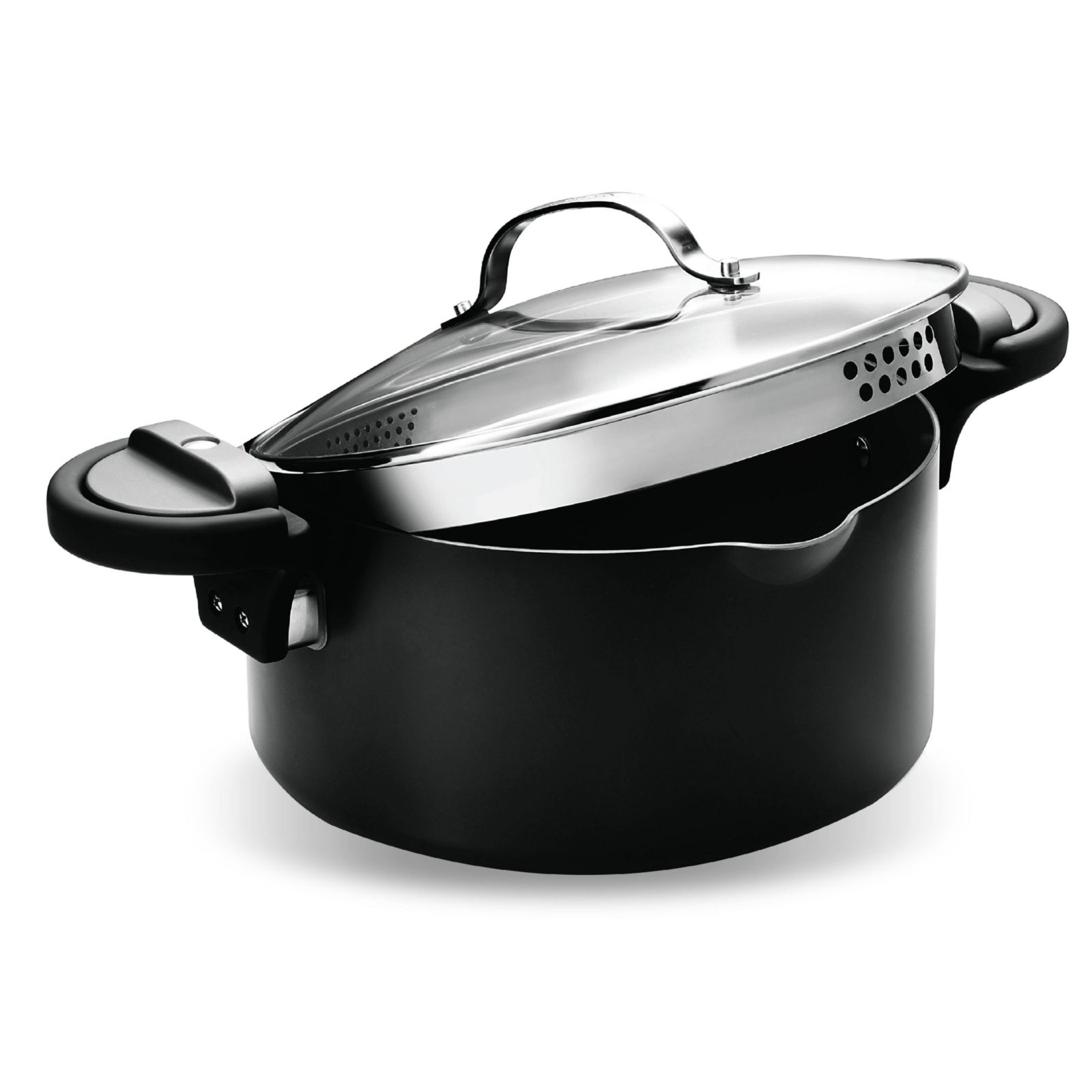 Gotham Steel 5 qt. Ceramic Nonstick Pasta Pot with Built-in Strainer and Twist N Lock Handles