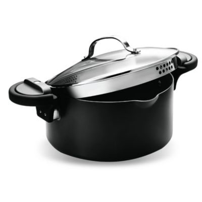 Gotham Steel 5 qt. Ceramic Nonstick Pasta Pot with Built-in Strainer and Twist N Lock Handles