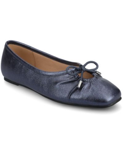 Journee Collection Women's Callee Rouched Tie Ballet Flats