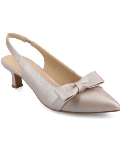Journee Collection Женские туфли-лодочки Paloma Bow Kitten Heel