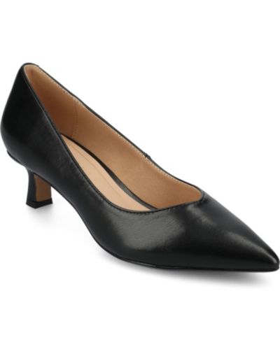 Journee Collection Women's Pammie Pointed Toe Kitten Heel Pumps