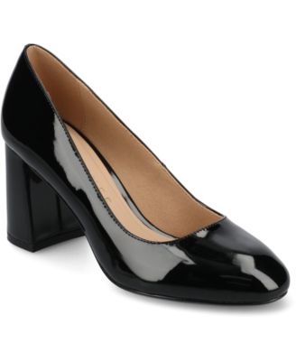 Journee Collection Women's Seraphina Round Toe Block Heel Pumps
