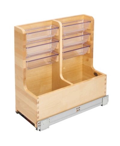 Органайзер для шкафа Rev-A-Shelf 24" из дерева с доводчиком, 441-12VSBSC-1