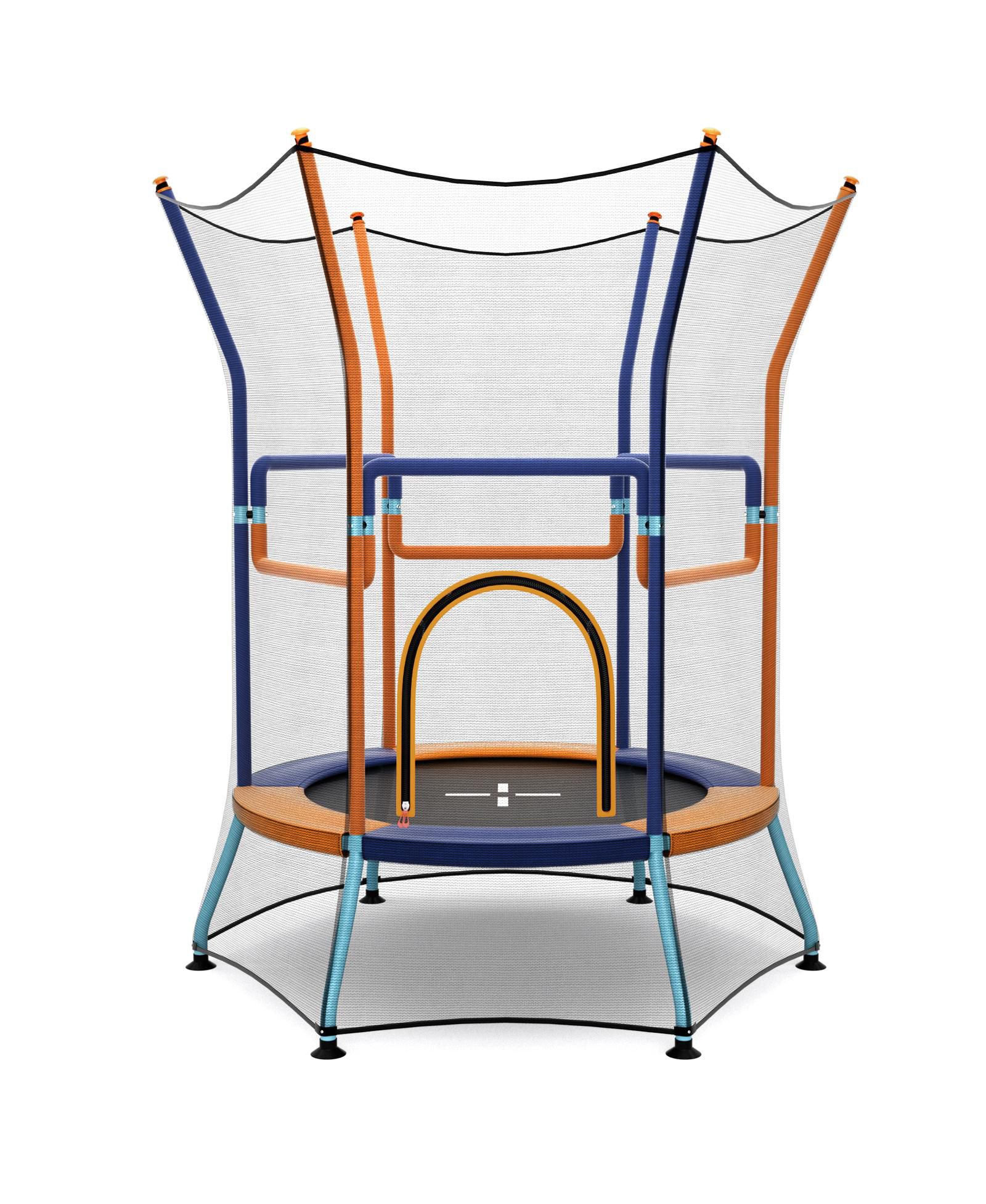 GOUUN Mini Trampoline for Kids with Safety Enclosure and Foam Handles