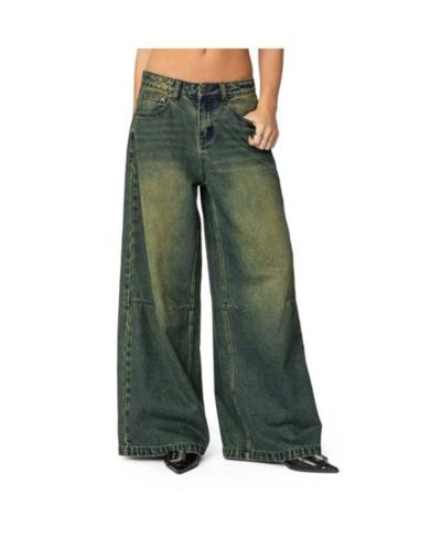 Edikted Женские джинсы с низкой посадкой Shawn Washed