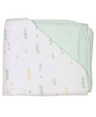 Детское стеганое одеяло GooseWaddle Triangles and Mint Oversized Bamboo Muslin