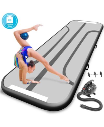 SereneLife 9.8 ft. Floor Tumble Track Mat with Electric Air Pump