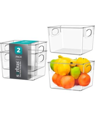 Прозрачные контейнеры для хранения Sorbus 2 шт., со стеклянными ручками, штабелируемые