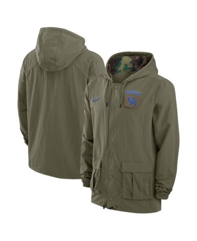 Мужское худи Nike Olive Kentucky Wildcats 2024 Military Appreciation Full-Snap Military Jacket