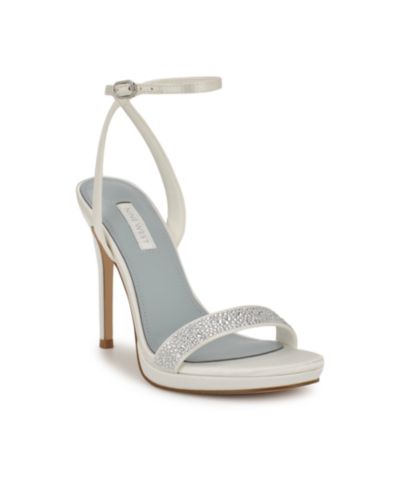 Nine West Women's Loola Bridal Satin High Stiletto Sandals