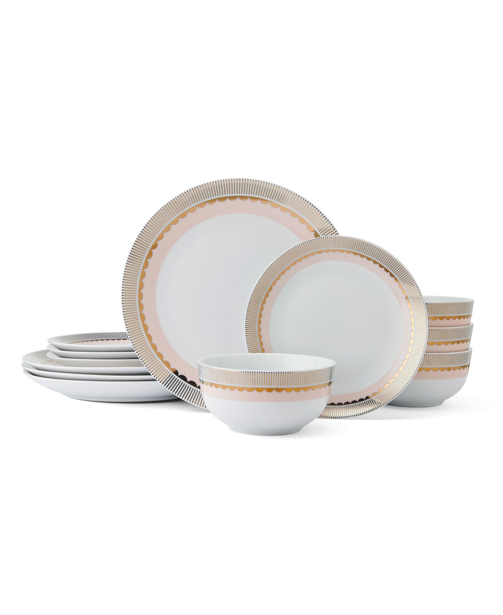 Darbie Angell Golden Charm 12 Pc. Dinnerware Set, Service for 4