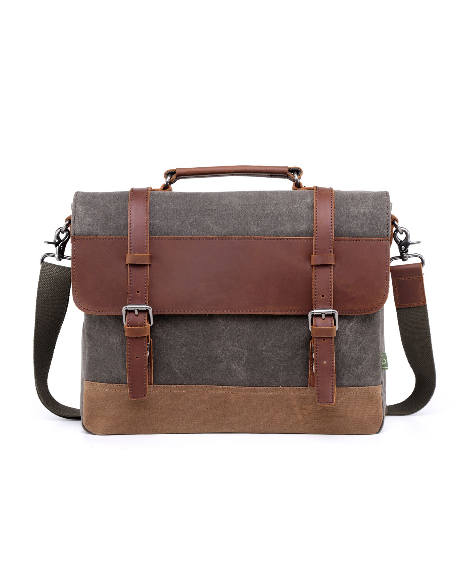 TSD BRAND Stone Creek Waxed Canvas Large Messenger Bag