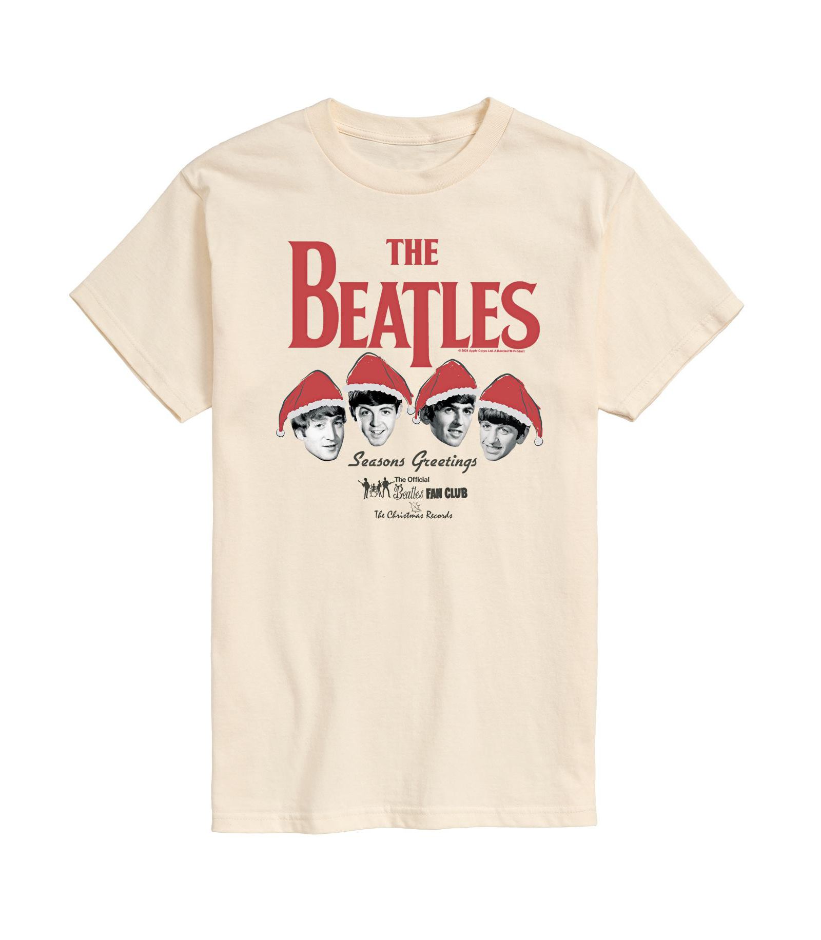 AIRWAVES Men's The Beatles Christmas Short Sleeve Tee