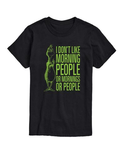 AIRWAVES Men's The Grinch Don't Like Morning People Short Sleeve Tee