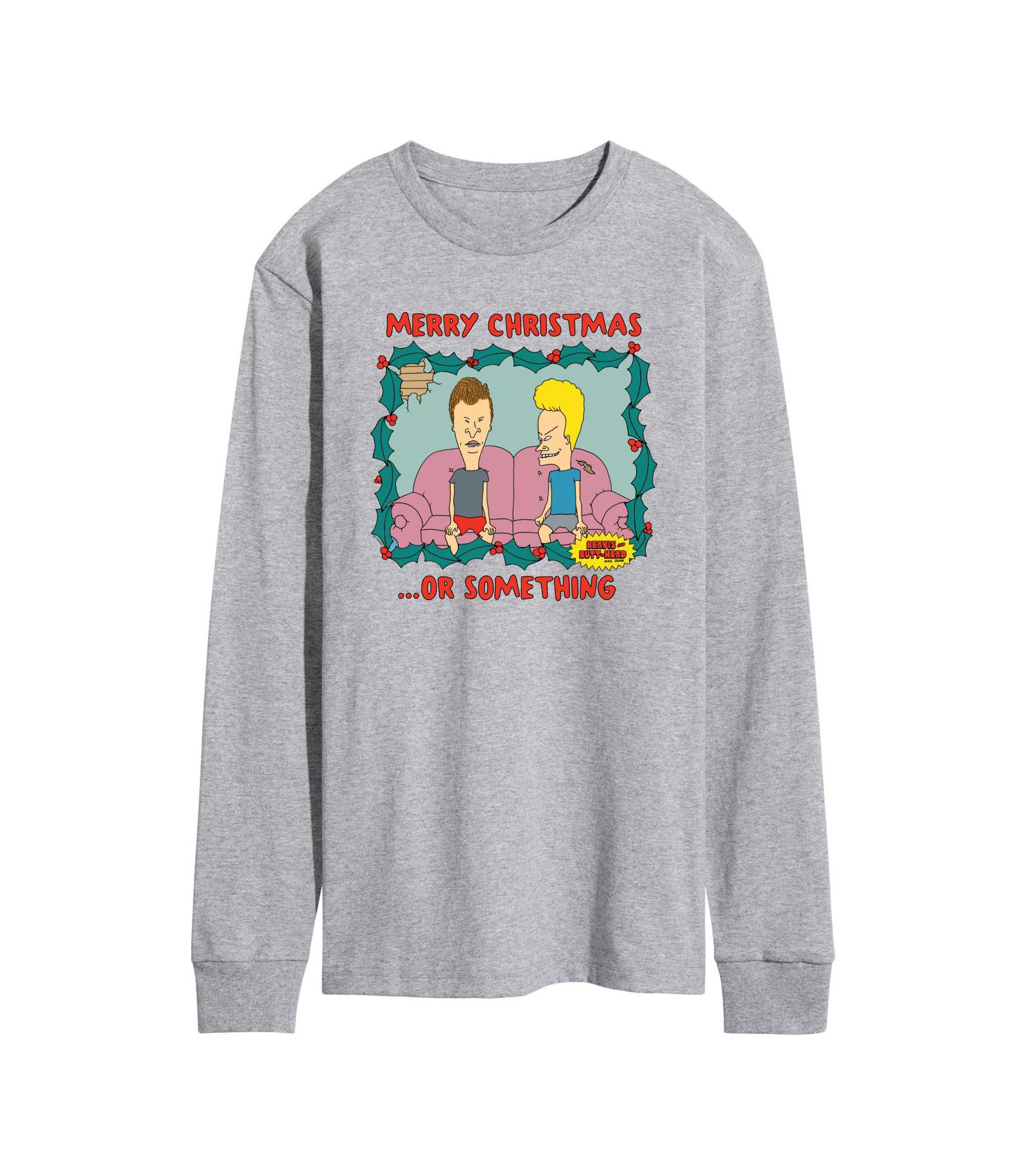 AIRWAVES Мужской флисовый лонгслив Beavis and Butthead Merry Christmas