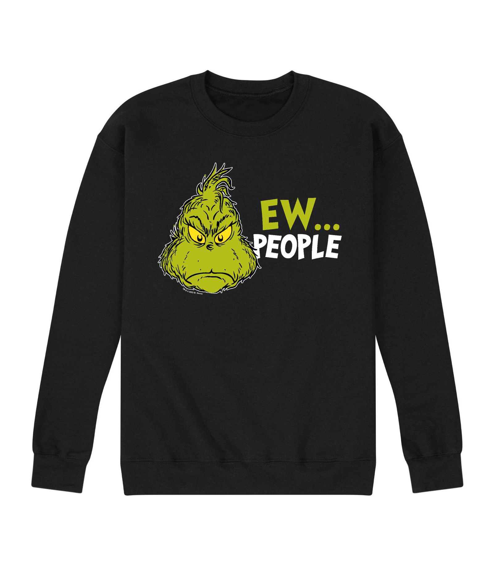 AIRWAVES Men's The Grinch Ew People Long Sleeve Fleece