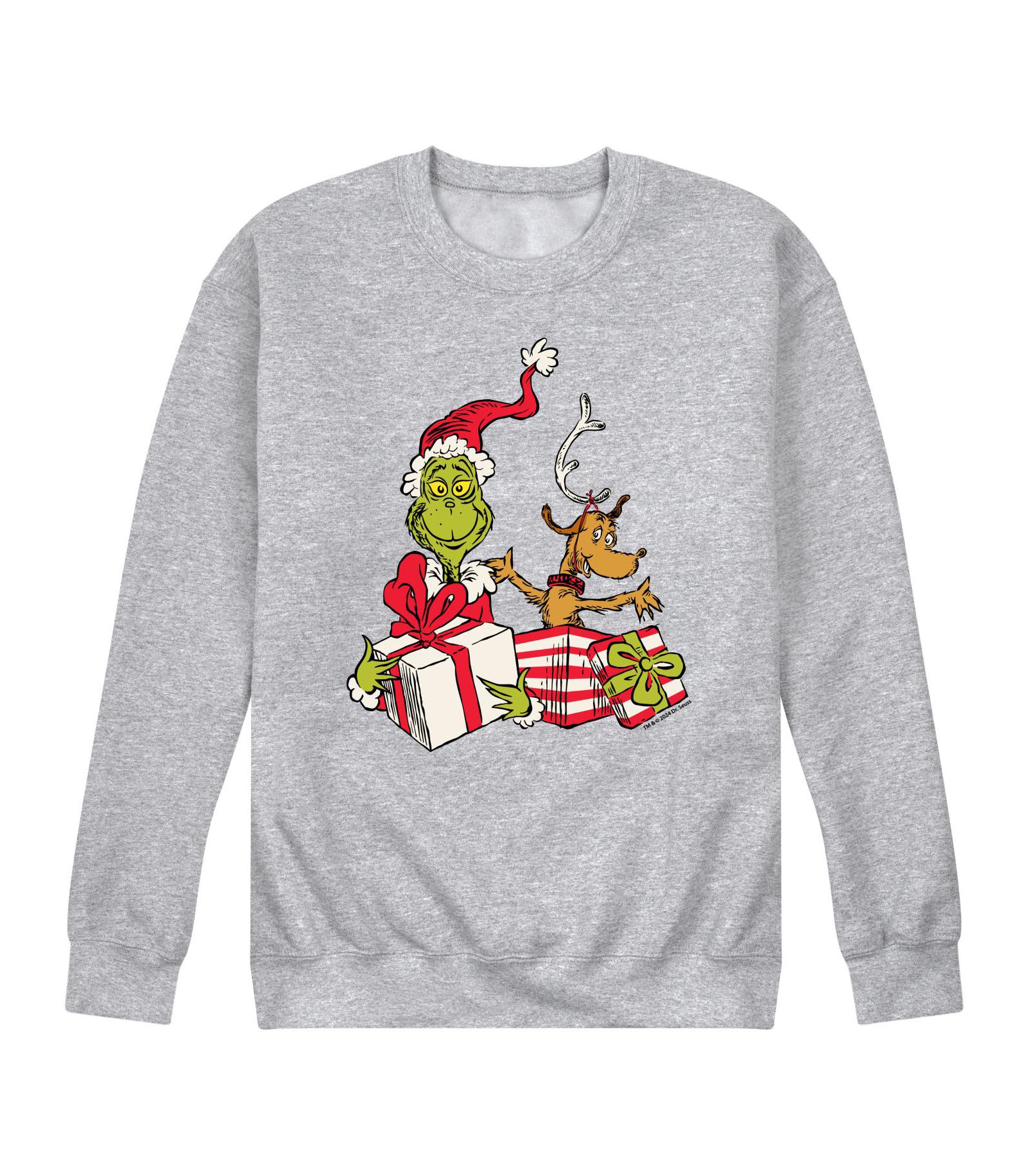 AIRWAVES Men's The Grinch Presents Long Sleeve Fleece