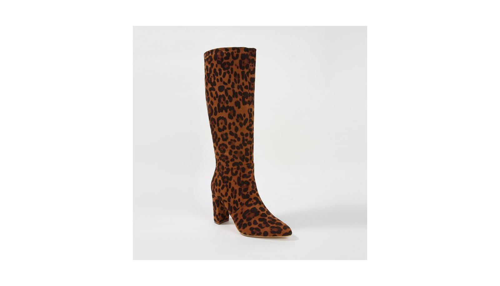 BERNESS Aster Croc-Embossed Knee High Boots