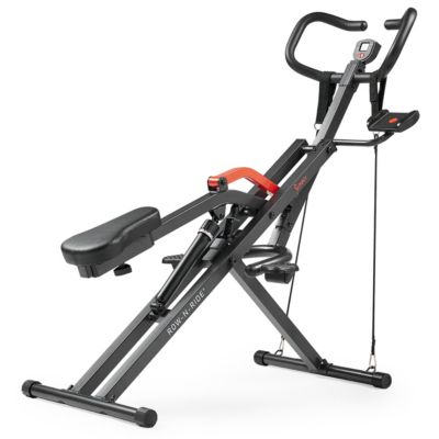 Sunny Health & Fitness Тренажер для гребли и приседаний Row-N-Ride PRO с гидравликой и поддержкой Bluetooth