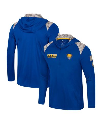 Мужское худи Colosseum Pitt Panthers OHT Military Appreciation Quarter-Zip Royal