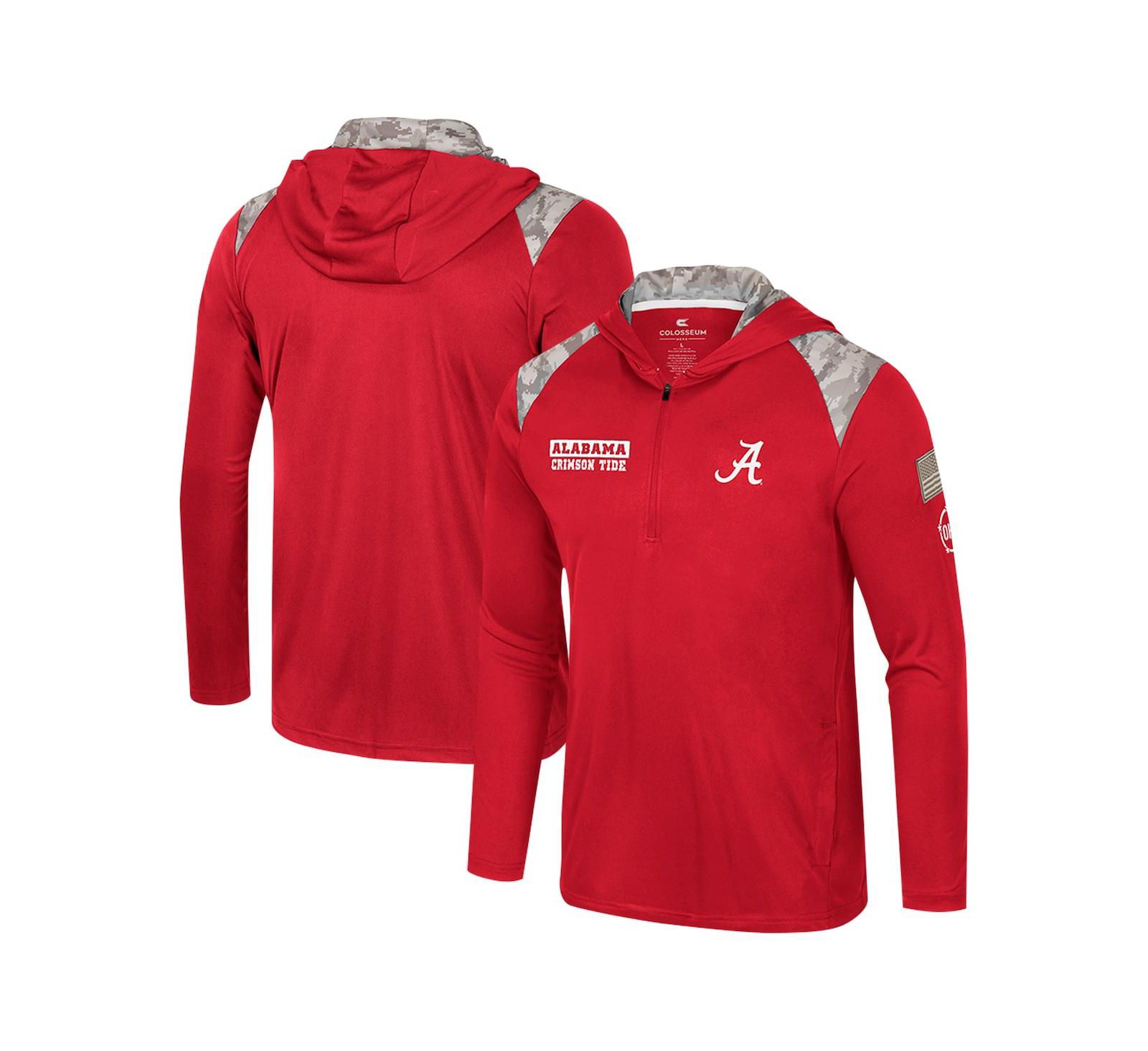 Colosseum Мужской ветровка-худи с молнией Alabama Crimson Tide OHT Military Appreciation