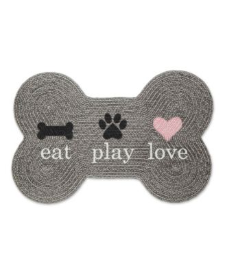 Коврик для домашних животных Bone Dry в форме кости Eat Play Love