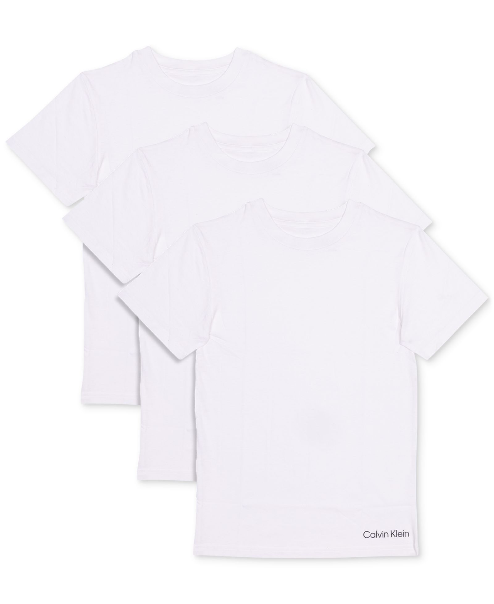 Calvin Klein Boys' 4-20 Cotton T-Shirts, 3-Pack