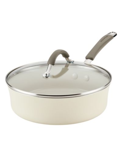 Rachael Ray Cucina керамическая сковорода со сковородка с крышкой, Nonstick, 3-Quart