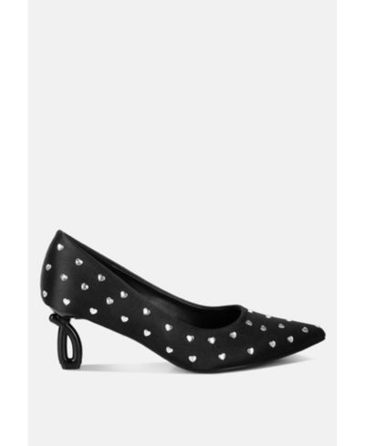 Madhara Heart-Shaped Rhinestones Pumps