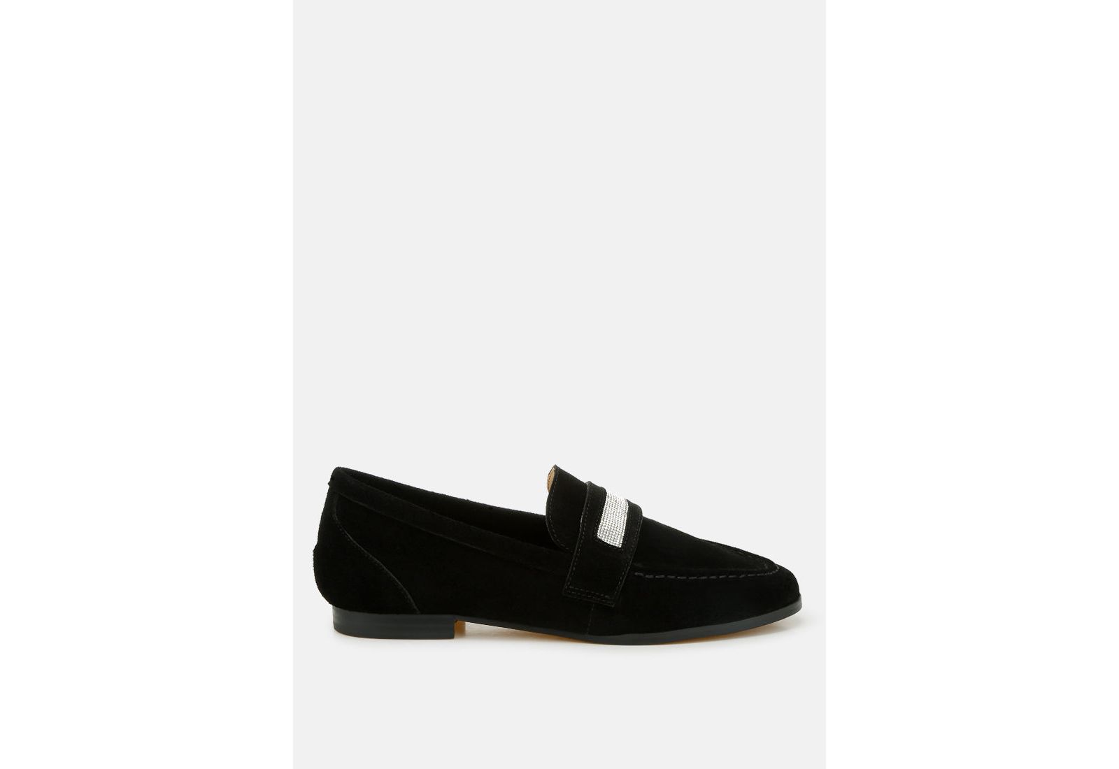 Rag and Co Womens New Ode Rhinestone Penny Strap Loafers