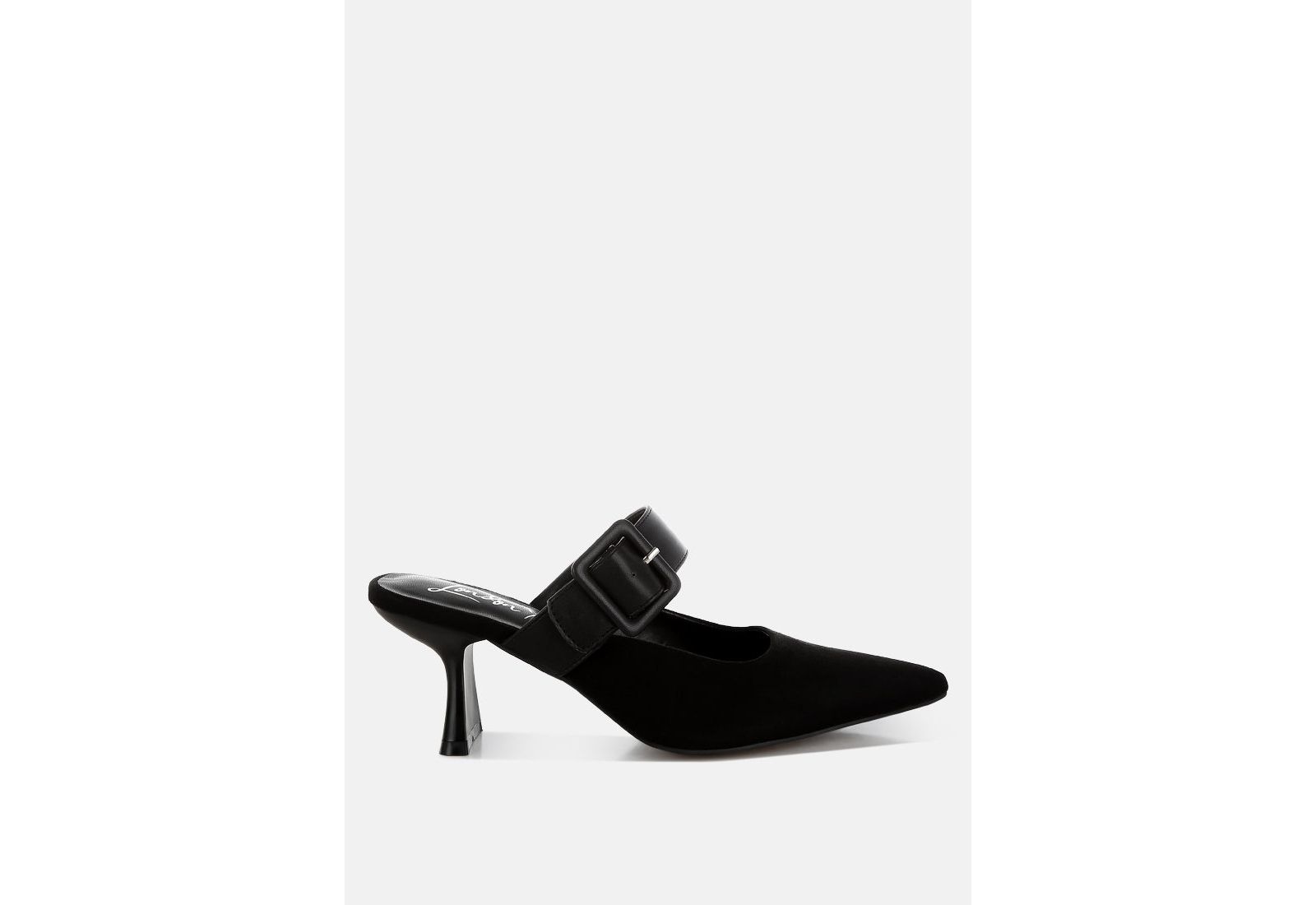 London Rag Womens Onagra Microfiber Pointy Slip-On Mules