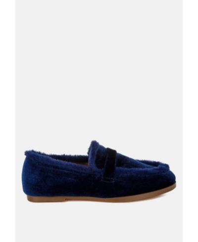 Женские лоферы Rag and Co Womens Bastian Fur Detail Velvet