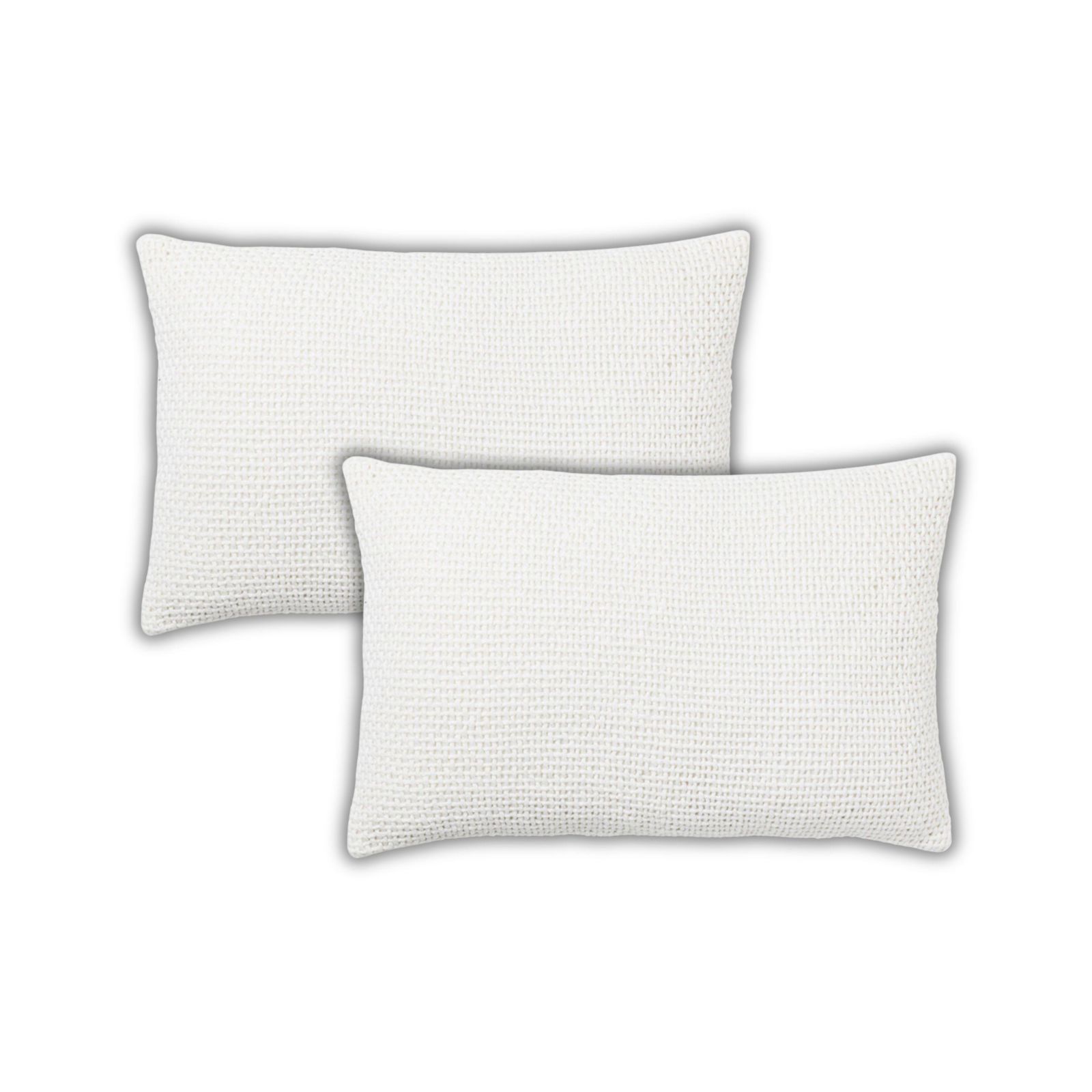 IHI Home Madera Cross Weave Lumbar Throw Pillow Covers, 14"x 20", Set of 2