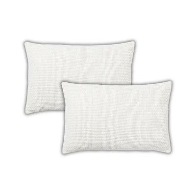 IHI Home Madera Cross Weave Lumbar Throw Pillow Covers, 14"x 20", Set of 2