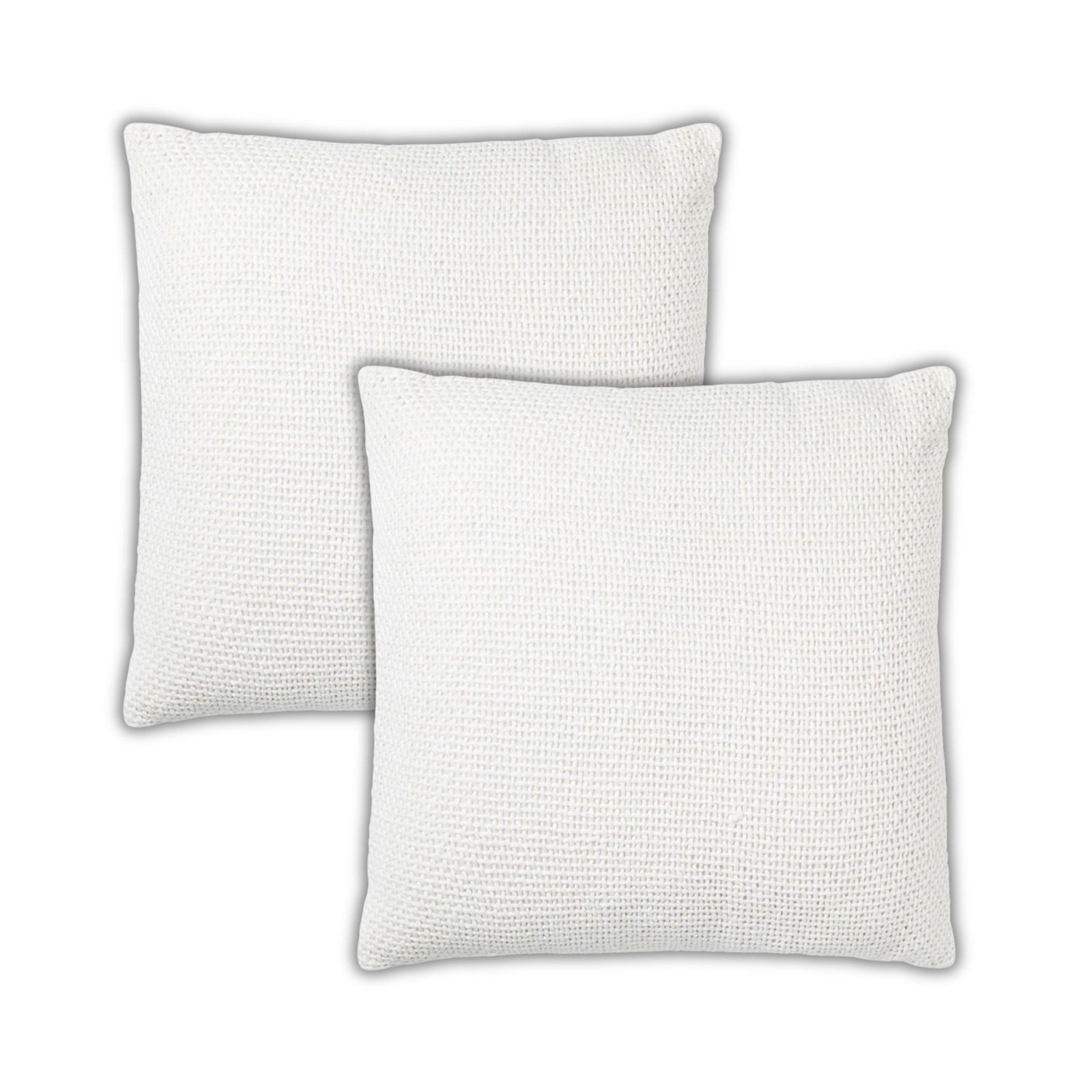 IHI Home Madera Cross Weave Throw Pillow Covers, 22"x 22", Set of 2