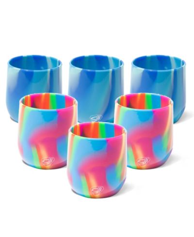 Silipint бокалы для вина без ножки 12oz: 6 шт. - (3) Hippie Hops и (3) Arctic Sky