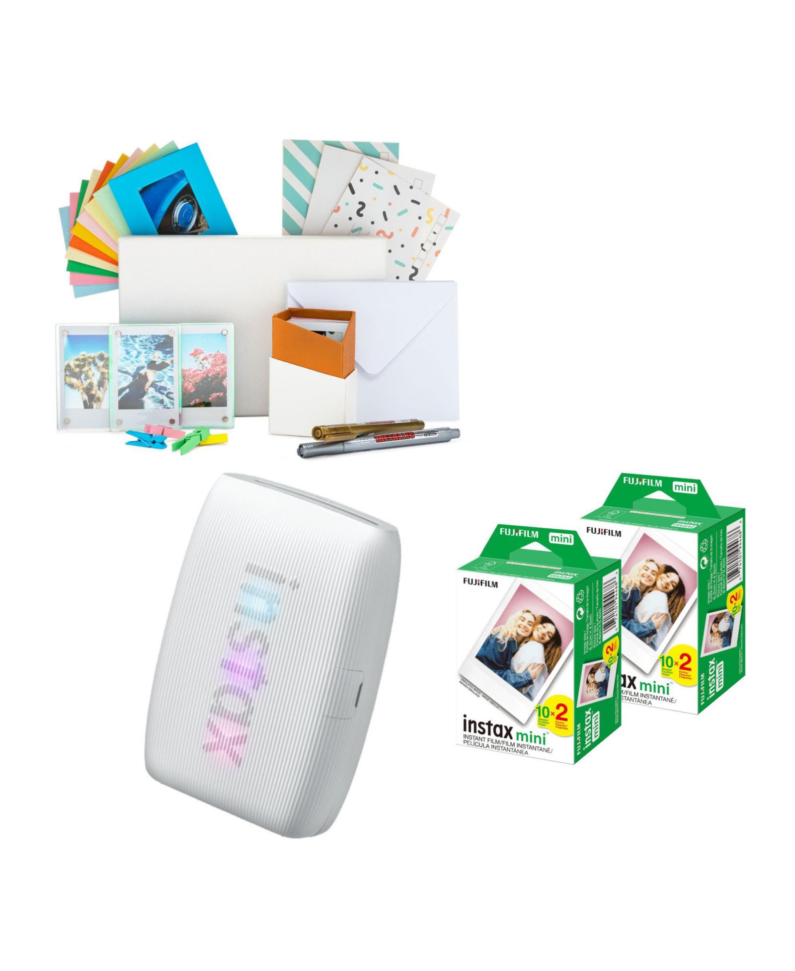 Fujifilm Instax Mini Link 3 Compact Smartphone Printer Bundle