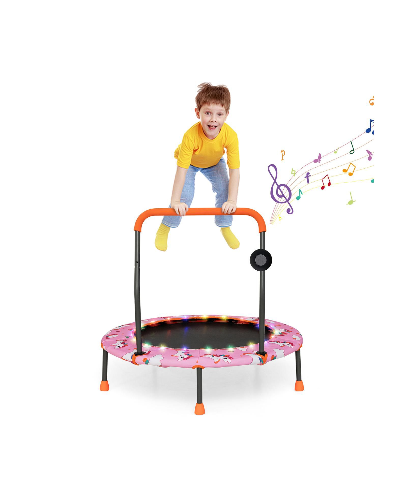 Мини-батут GOUUN 36 Inch с LED подсветкой и Bluetooth колонкой