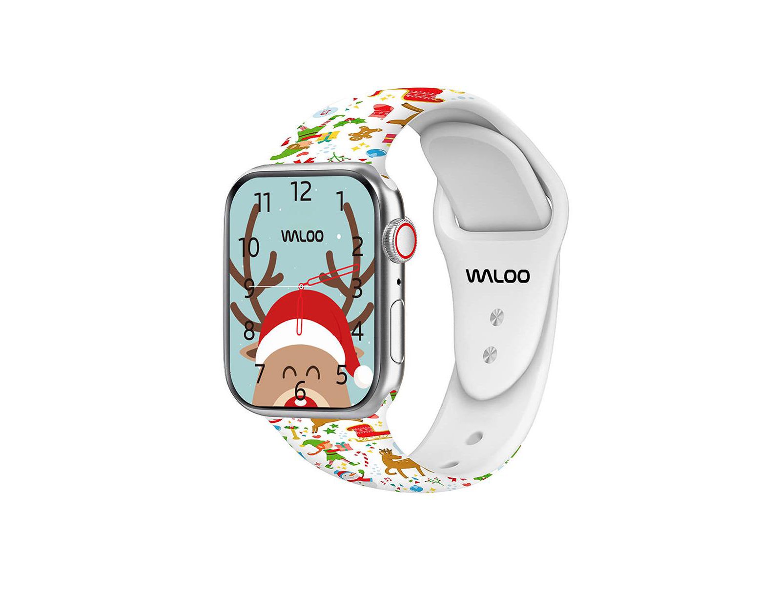 Waloo Силиконовый ремешок для Apple Watch в рождественском стиле