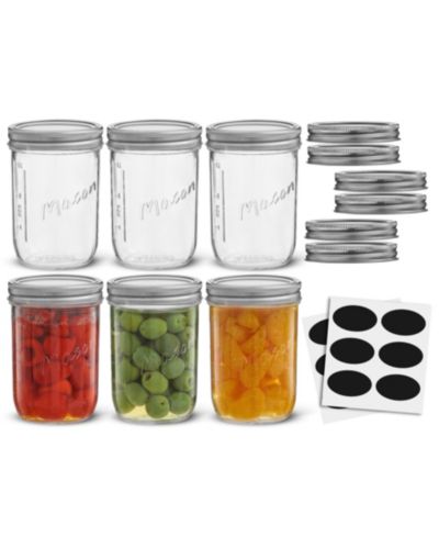 Набор банок Mason JoyJolt Wide Set of 6 Airtight Lids