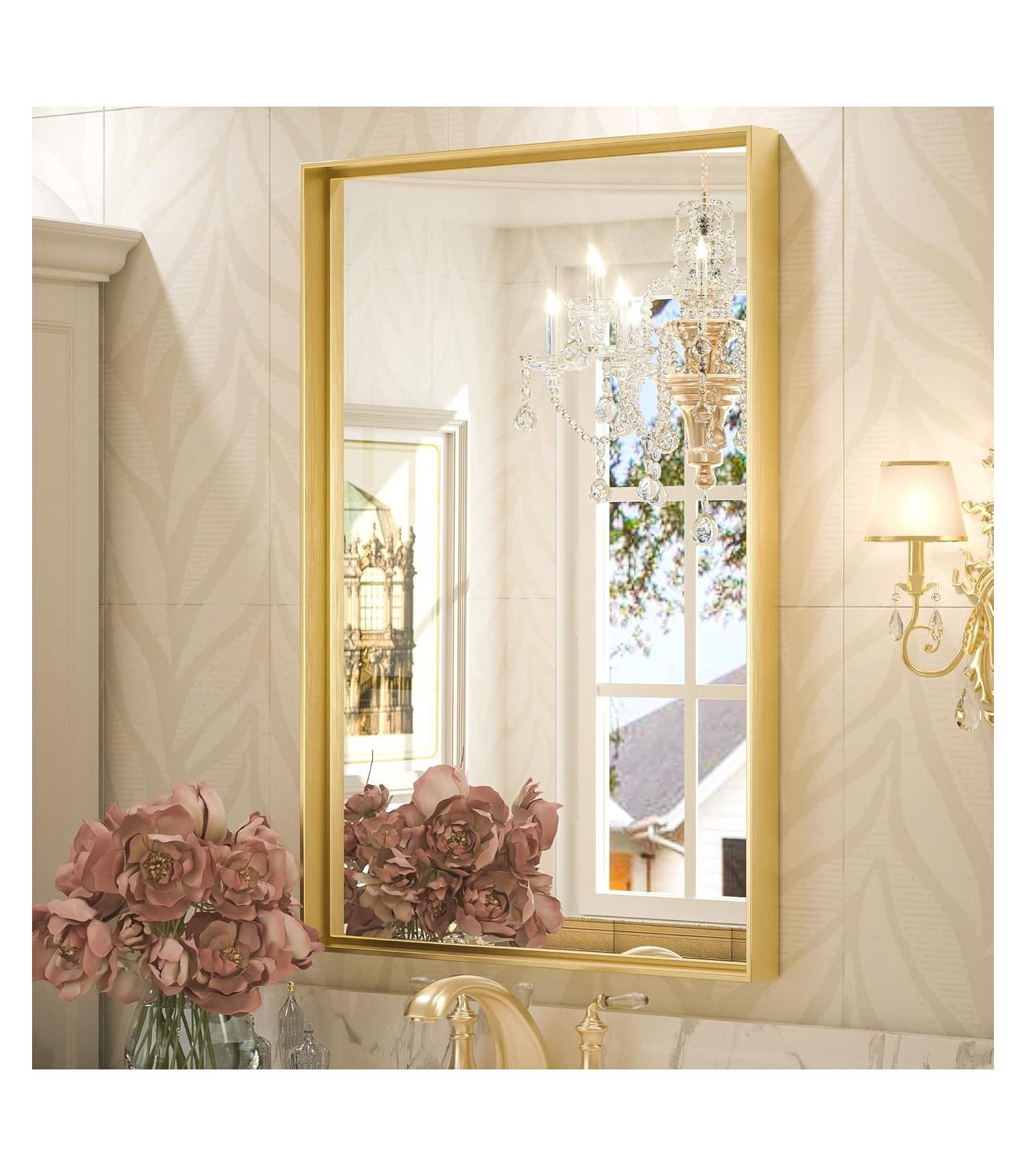keonjinn Vanity Wall Mirror Bathroom Mirror Accent Mirror
