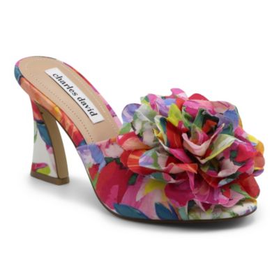 Женские туфли-сандалии Charles David Womens Kam Floral с высоким каблуком