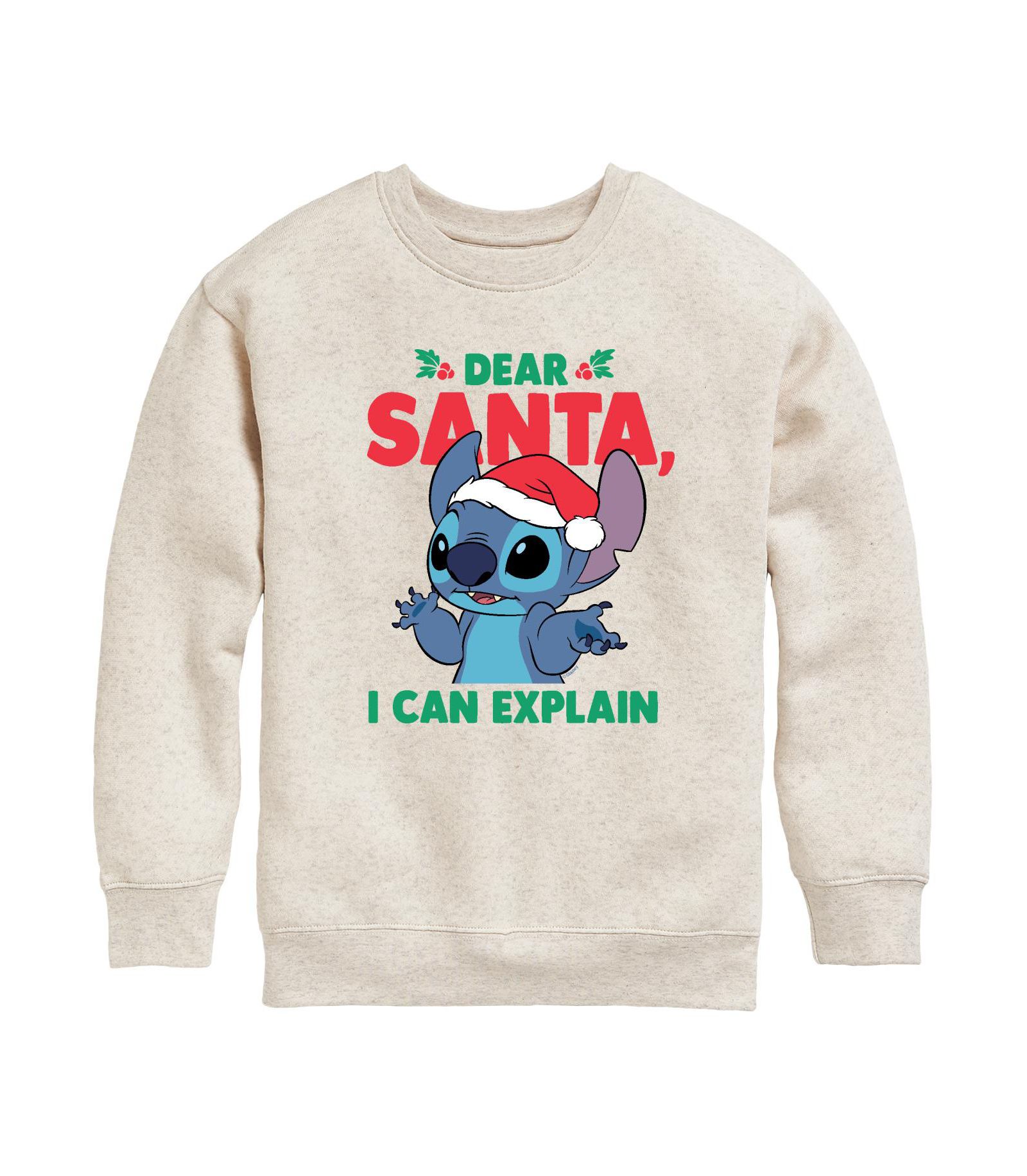Флисовый топ Disney Big Girls Lilo and Stitch Dear Santa Graphic