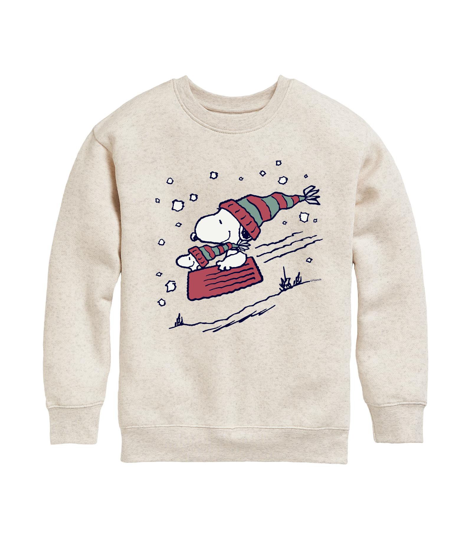 Футболка Peanuts Big Girls Snoopy Sled Graphic из флиса