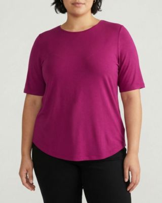 Universal Standard Plus Size Liquid Jersey Crew Neck Stovepipe Tee