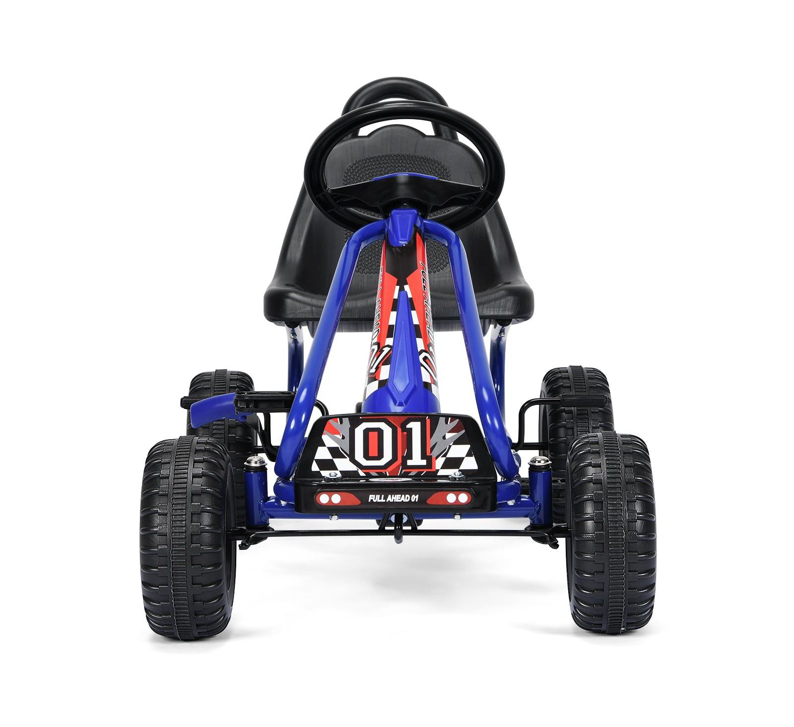 Skonyon 4-Wheel Pedal-Powered Ride-On Car with Adjustable Seat, 66 lbs Capacity, Ages 3-6
