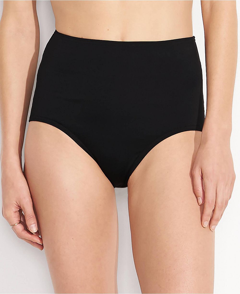 Lands' End Plus Size Sculpting Suit Chlorine Resistant Targeted Control Retro High Waisted Bikini Swim Bottoms